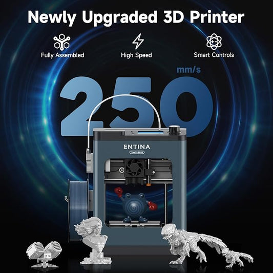 3D Printers TINA2 Plus V2, 250mm/s High Speed Auto Leveling FDM Mini 3D Printer with Spring Steel Platform, Fully Assembled 3D Printer for Kids and Beginners with WiFi High Precision 3D Printers