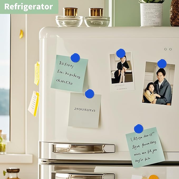 20PCS Fridge Magnets, Blue Cute Small Refrigerator Magnets, Decorative Round Heavy Duty Strong Mini Magnets for Whiteboard Fridge Locker Kitchen Classroom Office & School, Dry Erase Magnet