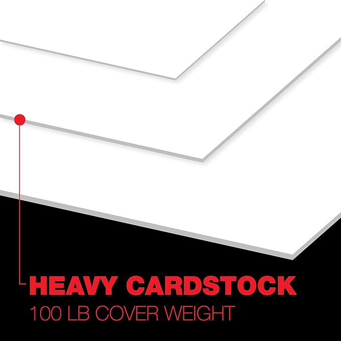 Accent Opaque White 8.5” x 11” Cardstock Paper, 100lb, 271gsm – 200 Sheets (1 Ream) – Premium Smooth Heavy Cardstock, Printer Paper for Invitations, Cards, Menus, Business Cards – 1188091R