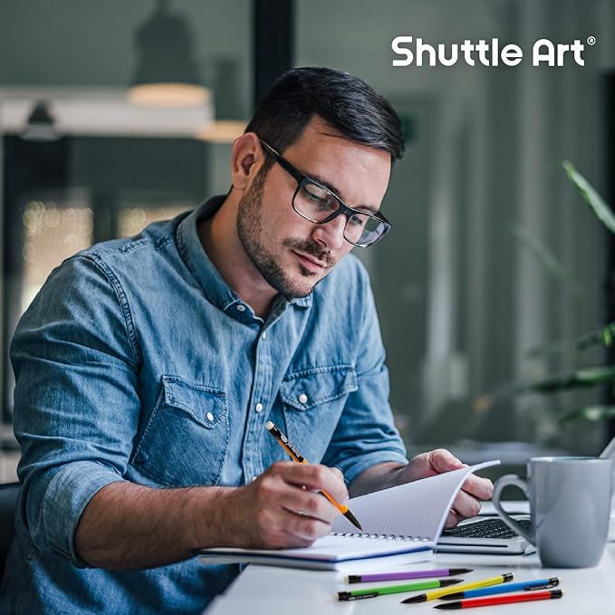 Shuttle Art Mechanical Pencils, 84 Pack Bulk Mechanical Pencils 0.7mm Medium Point, HB #2 Lead, Assorted Barrels, Office School Supplies