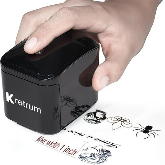 Mini Portable Handheld Temporary Tattoo Printer for iOS & Android APP Label Qrcode Barcode Printer (Black)