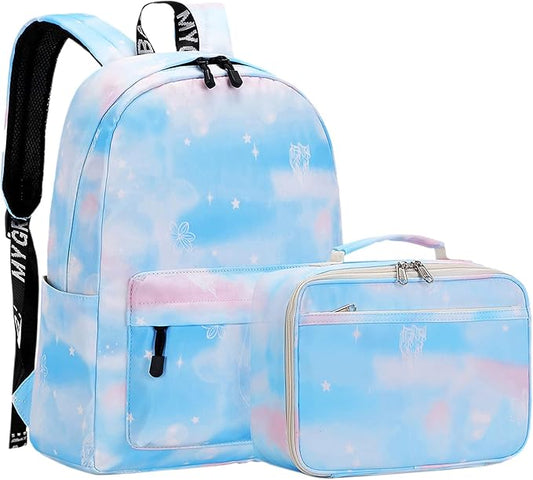 Lohol Galaxy Backpack for School Travel, Lightweight BookBag for Girls Kids