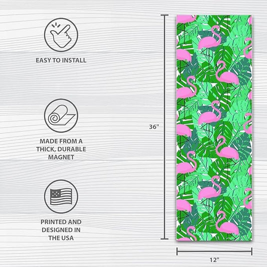 Appliance Art Deluxe School Locker Magnetic Wallpaper | Decorative | Magnetic Vinyl for Instant Update | Trimmable | Easy Install, Remove & Reuse | Flamingo Single Panel