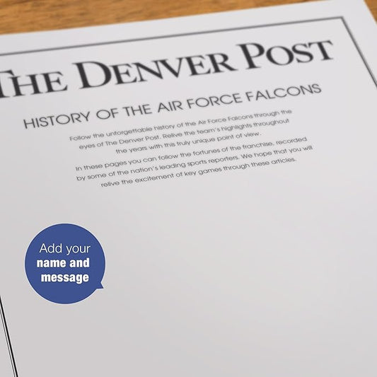 Signature gifts Personalized College Football Newspaper History Book, A3 Large Deluxe Hardcover - College Football Fan, Alumni, Students Keepsake Gift