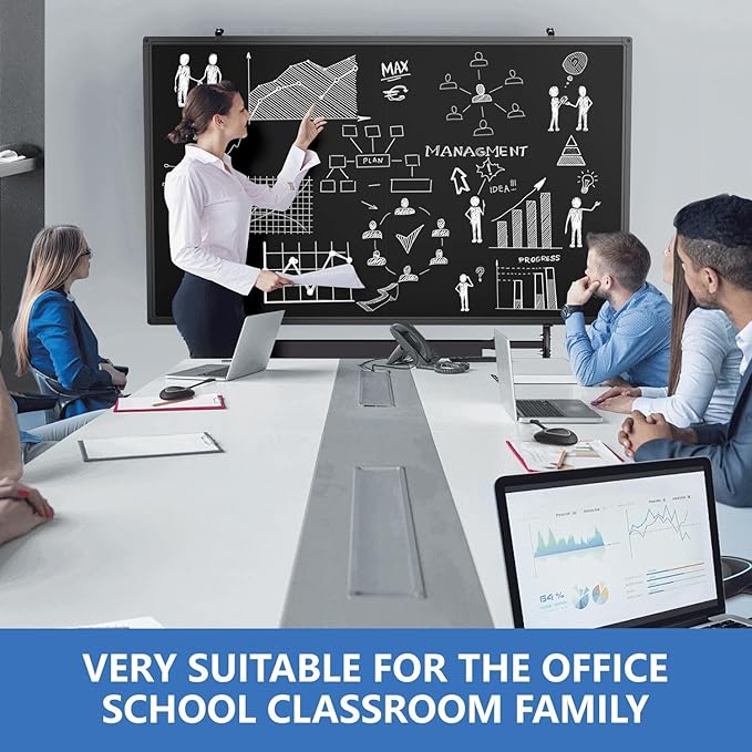 60x36 Inches Double-Sided Magnetic Whiteboard with Height & Width Adjustable Stand on Wheels - Large Portable Rolling Chalkboard, Mobile Easel for Office/School/Home (60x36)
