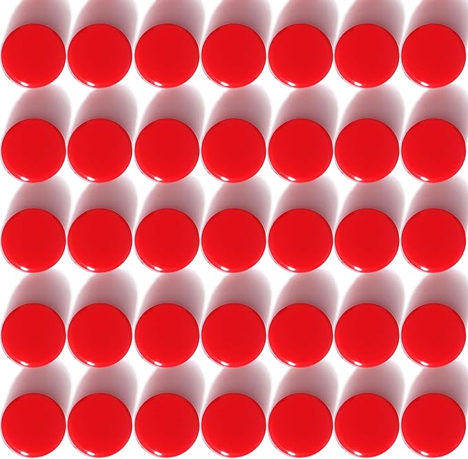 ZDZBLX Fridge Magnets, Strong Refrigerator Magnets 40 Pack, Heavy Duty Small Magnets for Whiteboard Classroom Locker, Round Cute Mini Magnet with Strong Magnetic for DIY Office Home Kitchen, Red
