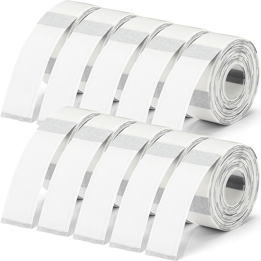 1600 Pcs Label Tapes 12 x 40 mm Laminated Stickers Replacement Compatible with D30 Portable Thermal Label Paper Printer Tapes Refill for Office 160 Pcs/roll (Clear)