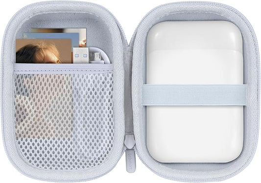 Storage Case Compatible with Liene 2x3” Photo Printer Mini Instant Portable Color Mono Photo Printer (Off White Case)