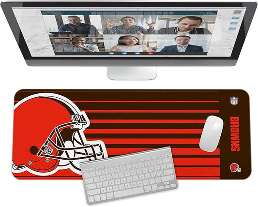 SOAR NFL Unisex Multifunctional Desk Mat for Desktop, (31.5"x12") - Ultra Soft Fabric with Non-Slip Rubber Backer - Water Resistant & Durable Nylon Stitching - Officially Licensed NFL, Desk Pad