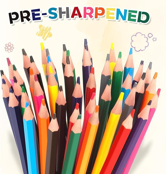 480 Count Colored Pencils Bulk, 12 Assorted Colors, Pre-sharpened Coloring Pencils Set for Kids and Adult, Teachers Essential Classroom Prizes, Back to School Supplies