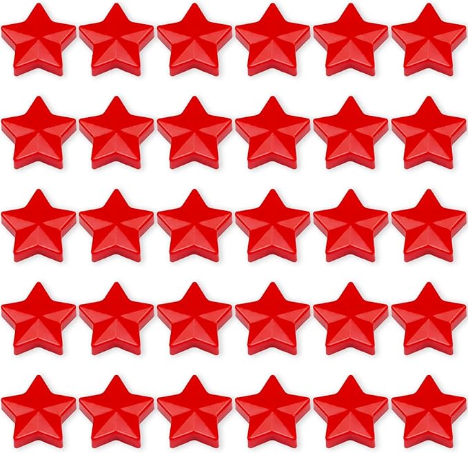 ZDZBLX 30 Pack Red Fridge Magnets, Strong Refrigerator Magnets, Small Heavy Duty Magnets for Whiteboard, Cute Decorative Star Mini Magnet for Fridge, Office, Kitchen, Classroom, Home, Locker, Craft