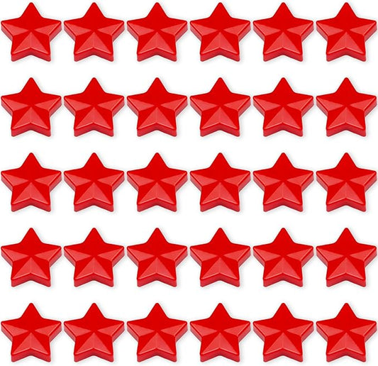 ZDZBLX 30 Pack Red Fridge Magnets, Strong Refrigerator Magnets, Small Heavy Duty Magnets for Whiteboard, Cute Decorative Star Mini Magnet for Fridge, Office, Kitchen, Classroom, Home, Locker, Craft