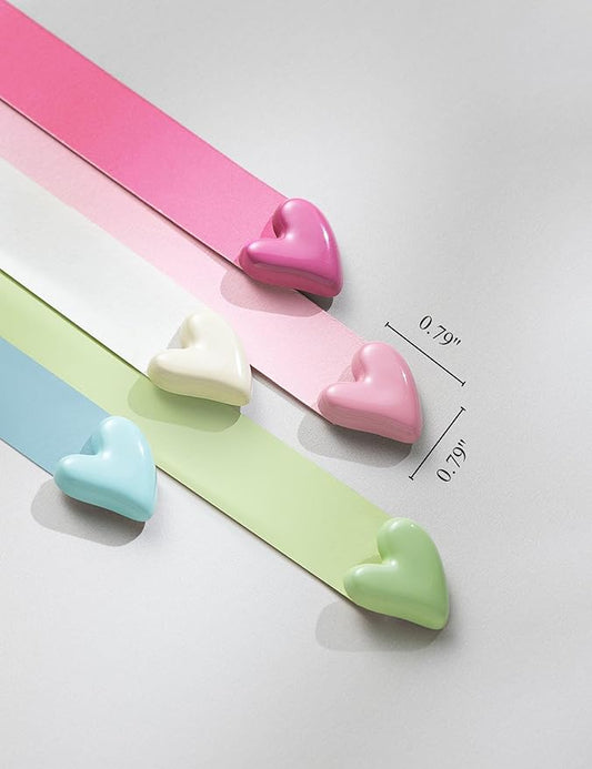 Mymazn 20Pcs Fridge Magnets Cute Refrigerator Magnet, Colorful Magnets for Whiteboard Cabinet Locker, Heart Decorative Magnets for Classroom Kitchen Office