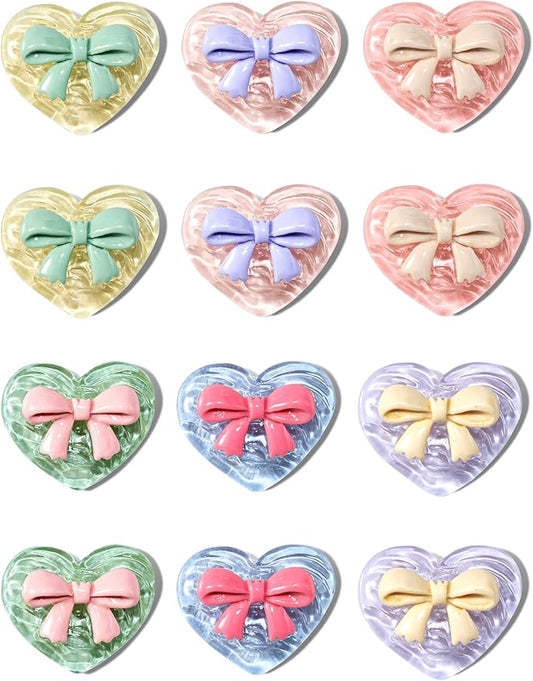 Mymazn 12 pcs Fridge Magnets Cute Refrigerator Magnets, Decorative Colorful Magnets for Whiteboard, Locker & Classroom, Heart Magnets for Home Office