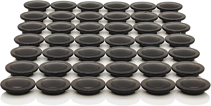 Fridge Magnets - 42 Pack Strong Refrigerator Magnets, Heavy Duty Small Magnets for Whiteboard, Locker, Crafts, Office, Classroom Use - Clear Decorative Cute Round Mini Magnet for Fridge (Black)