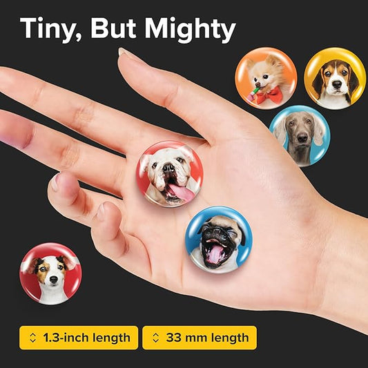 Super Cute Fridge & Locker Magnets – 12 Glass Magnets with Vibrant Colors – Strong Hold for Photos, Notes, Recipes – Aesthetic Refrigerator Decoration - Perfect for School & College Locker