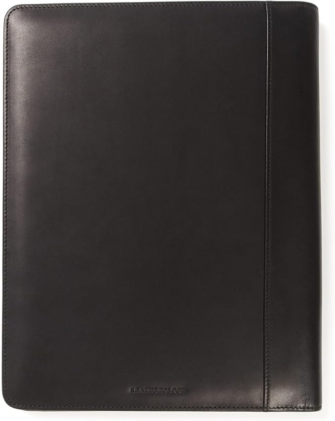 Leatherology Premium Black Oil Standard Padfolio with Pen Loop