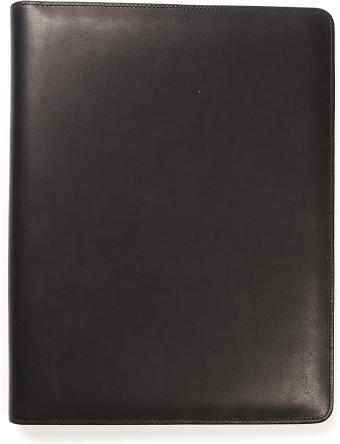 Leatherology Premium Black Oil Standard Padfolio with Pen Loop