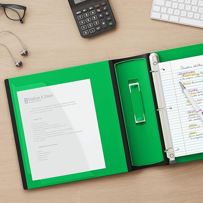 Staples 892167 Better 3-Inch D 3-Ring View Binder Green (19936)