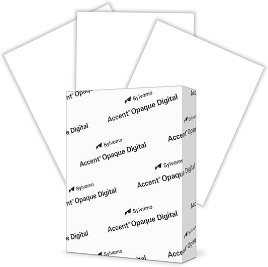 Accent Opaque White Printer Paper, 8.5"x11" 28lb Bond/70lb Text Copy Paper – 500 Sheets (1 Ream) – Premium Computer Paper with Textured Vellum Finish – 97 Bright, 104gsm – 109512R