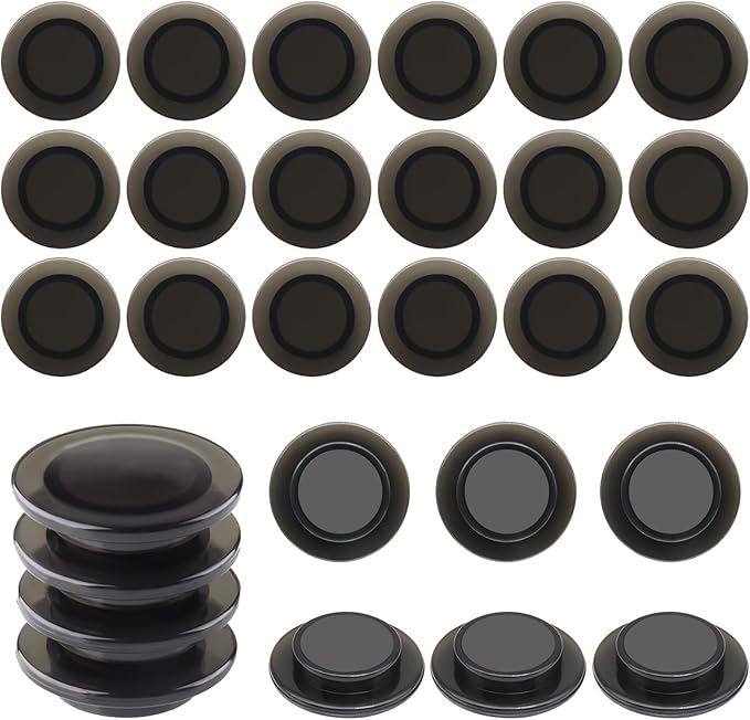 ZDZBLX Fridge Magnets 28 Pack, Strong Refrigerator Magnets Small Heavy Duty Mini Magnet, Cute Round Magnets for Whiteboard Fridge Locker Classroom Office Use, Decorative Black Magnet for Home, School
