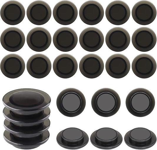 ZDZBLX Fridge Magnets 28 Pack, Strong Refrigerator Magnets Small Heavy Duty Mini Magnet, Cute Round Magnets for Whiteboard Fridge Locker Classroom Office Use, Decorative Black Magnet for Home, School