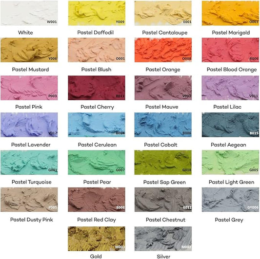 Mont Marte Extra Soft Oil Pastels Macaron Hues Premium 26pc, Assorted Pastel & Metallic Colors, Vibrant, Buttery, Versatile Art Pastels for Blending, layering & Shading, Coloring, Sketching