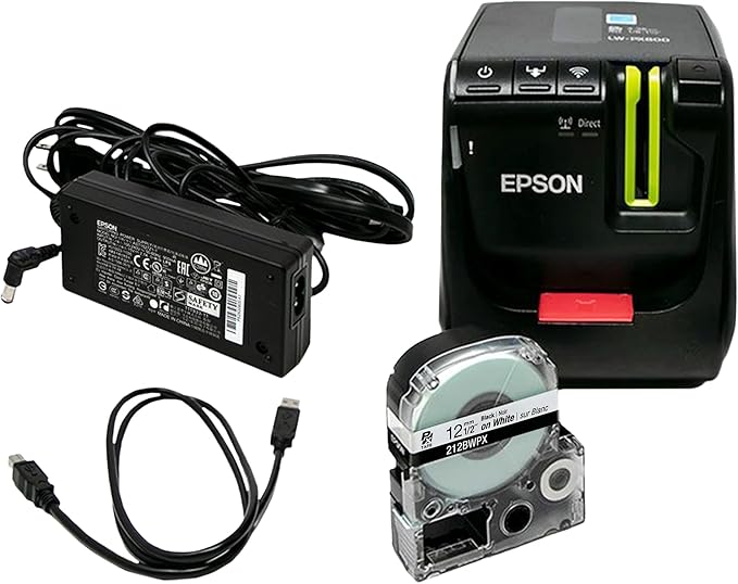 LABELWORKS Epson LW-PX800 Industrial Wireless Label Maker - Desktop Label Printer Compatible with Large Variety of Tape Types