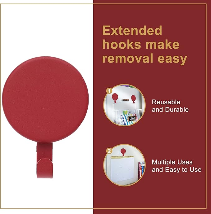 Haute Decor Attract Magnetic Hanger, 1 Pack - Strong Magnet Hook for Metal Doors and Surfaces