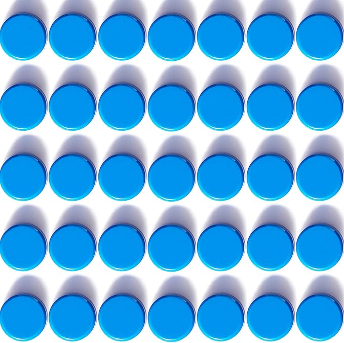 ZDZBLX Fridge Magnets, 40 Pcs Strong Refrigerator Magnets, Small Round Magnets for Whiteboard, Heavy Duty Mini Magnet, Cute Blue Magnet for Fridge, Locker, Kitchen, Office, Magnetic Board, Cabinets
