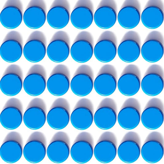 ZDZBLX Fridge Magnets, 40 Pcs Strong Refrigerator Magnets, Small Round Magnets for Whiteboard, Heavy Duty Mini Magnet, Cute Blue Magnet for Fridge, Locker, Kitchen, Office, Magnetic Board, Cabinets