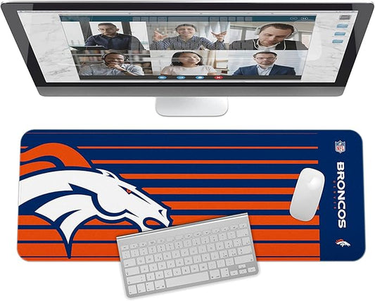 SOAR NFL Unisex Multifunctional Desk Mat for Desktop, (31.5"x12") - Ultra Soft Fabric with Non-Slip Rubber Backer - Water Resistant & Durable Nylon Stitching - Officially Licensed NFL, Desk Pad