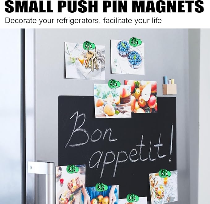 LOVIMAG Refrigerator Magnets, 20 Pack Fridge Magnets Green Strong Magnet for Whiteboard, Small Neodymium Magnet for Fridge, Ideal for Lockers, Kitchen, Office, Map,Home Decorative