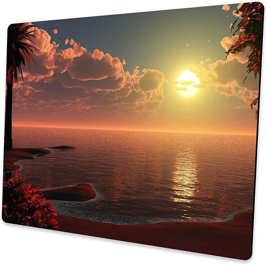 Customized Square Gaming Women's Mouse Pad, Anti Slip Rubber Base Mouse Pad On The Lake During Sunset, Desktop and Laptop Mouse Pads