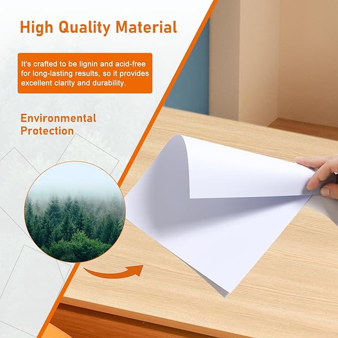 100 Sheets White Cardstock 8.5 x 11 Printer Paper, 75lb Heavyweight Certificate Paper Card Stock for Wedding, School Crafting, Memus, Making Cards, Business Cards, Invitations