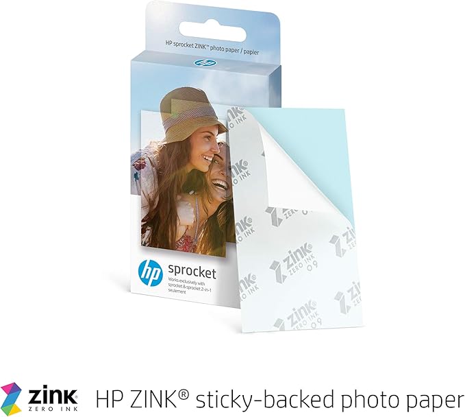 HP Sprocket Portable 2x3 Instant Color Photo Printer (Blush Pink) Fun Scrapbook Bundle