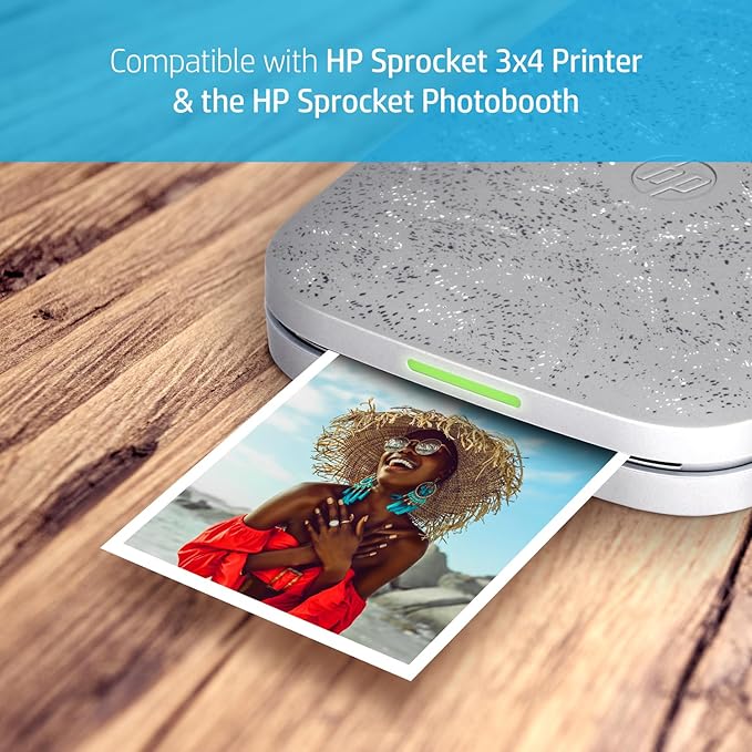 HP Sprocket 3.5 x 4.25” Zink Sticky-Backed Photo Paper (700 Pack) Compatible with HP Sprocket 3x4 Photobooth and Photo Printer