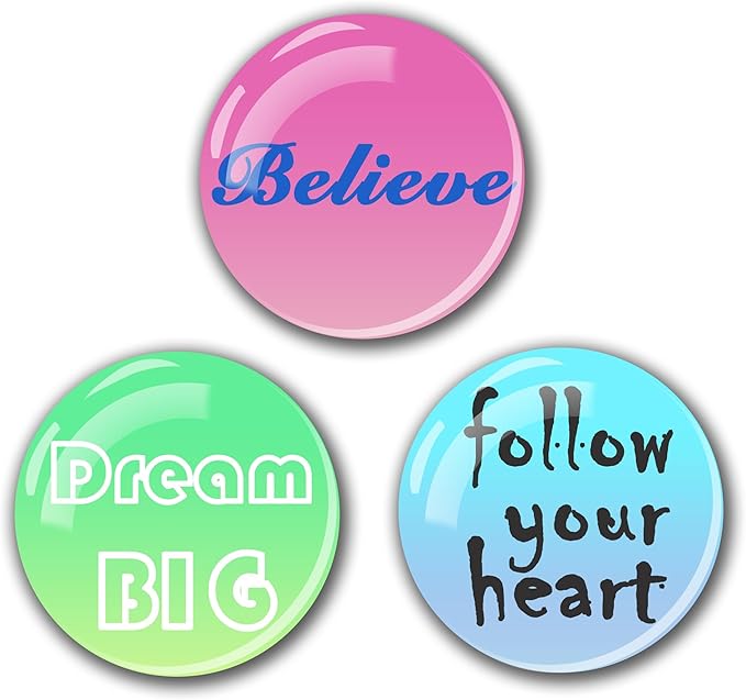 Photo Magnet Picture Custom Refrigerator Magnets Personalized Fridge Magnets (40MM-Round-Text, 1PCS)