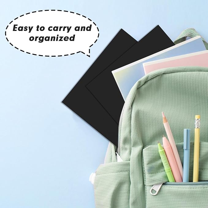 Two Pocket Folders, 75 Pack, Letter Size, Black