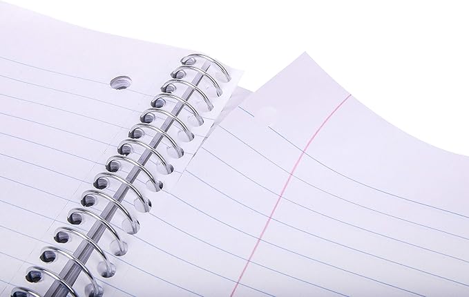 Mintra Office Durable Spiral Notebooks, 1 Subject, (Orange, Wide Ruled 3 Pack), 100 Sheets, Poly Pocket, Moisture Resistant Cover, Strong Chipboard back, For School, Office, Business