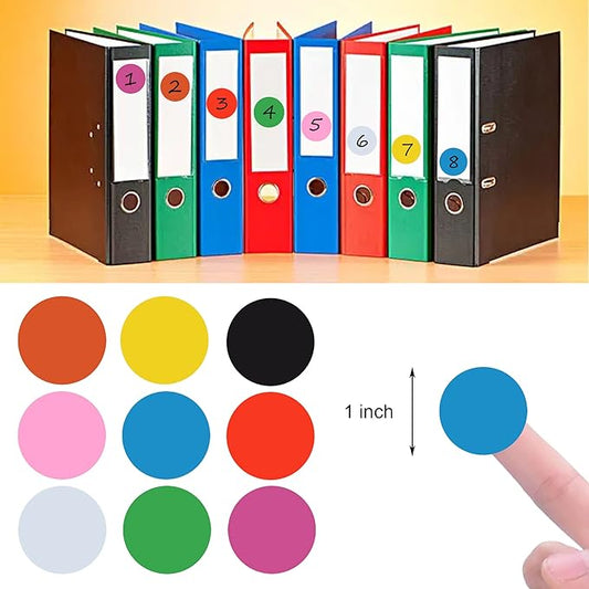 1000 Pieces 1 Inch Round Color Coding Labels Writable Circle Dot Labels Self Adhesive Color Round Stickers for Inventory Home Organize, File Classification(2 Rolls, Blue)