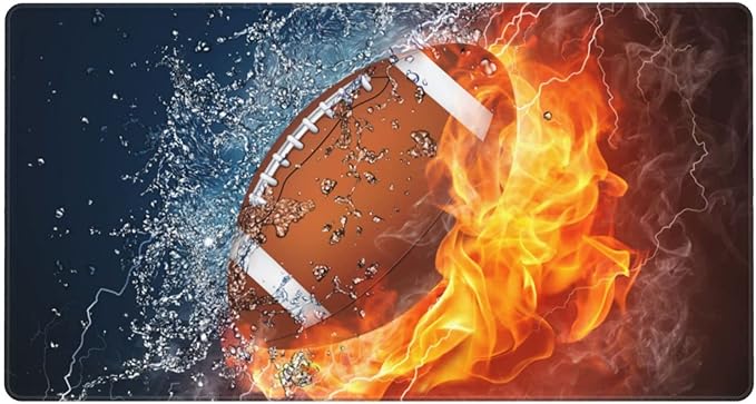 Boys Large Mouse Pad with Football Pattern, 29.5"x15.8" Sports Desk Mat Extended Gaming Mousepad with Non-Slip Rubber Base, Waterproof Computer Keyboard Laptop Desk Pad for Adult Kids Office Home Work