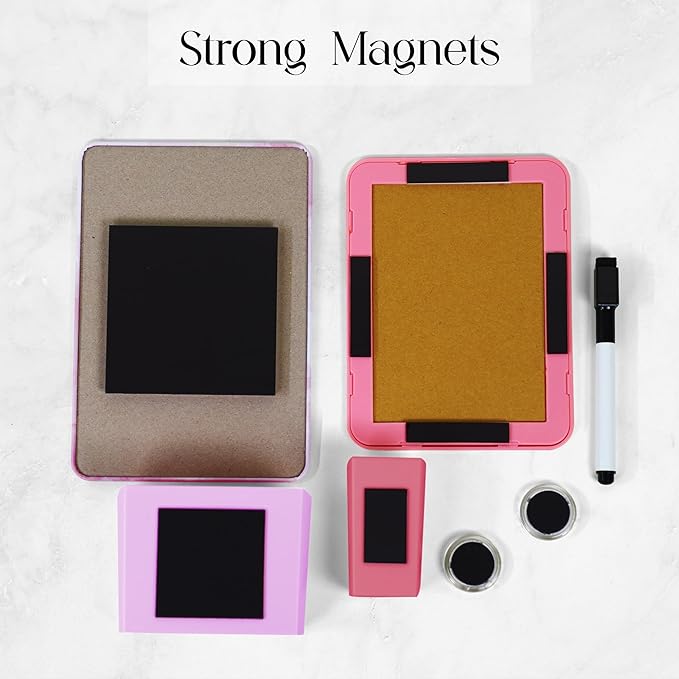 Pink and Purple Locker Accessories - 7 Piece Locker Decor, Girls Locker Accessories, Locker Accessories for Girls in Middle School, Cute Aesthetic Magnetic Locker Accessories