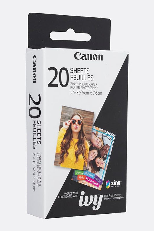 Canon IVY ZINK 2" x 3" Photo Sticker Paper 20 sheets Pack
