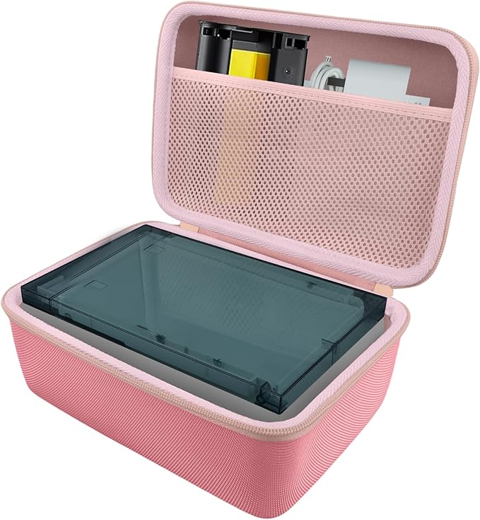 khanka Case Compatible with M100 M200 Liene 4x6'' Photo Printer, Wi-Fi Picture Printer,Case Only(Pink)