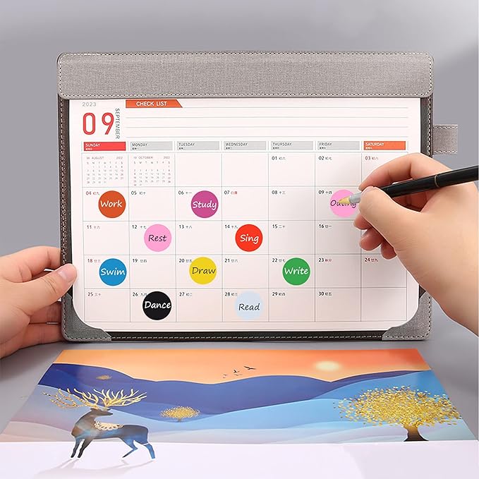 1000 Pieces 1 Inch Round Color Coding Labels Writable Circle Dot Labels Self Adhesive Color Round Stickers for Inventory Home Organize, File Classification(2 Rolls, Purple)