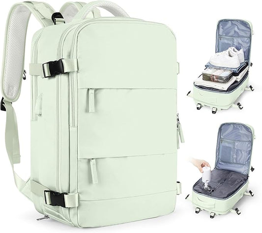 coofay Vacuum Backpack Travel with Pump Vacpack Travel Backpack with Vacuum System Compression Backpacks
