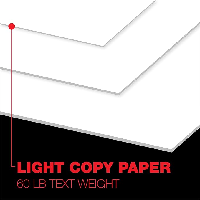 Accent Opaque White Printer Paper, 11” x 17” 24lb Bond/60lb Text Copy Paper – 2,500 Sheets (5 Reams) – Premium Computer Paper with Textured Vellum Finish – 97 Bright, 89gsm – 109488C