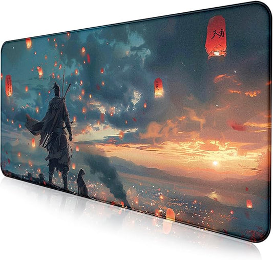 Fantasy Wuxia Extended Anime Mouse Pad, Large Gaming Mouse Pad XXL Laptop Mouse Keyboard Pad 35.4 x 15.7-Inch Office Desk Decoration