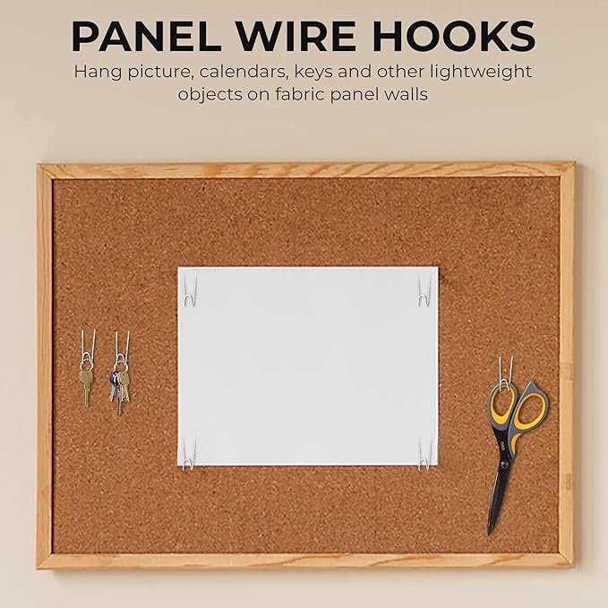 50Pcs Cubicle Hooks - Fabric Panel Wall Hooks with Clear Storage Box for Office, Home, School Decor & DIY Parties